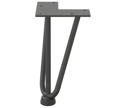 Kafijas Galdiņa Matadatas Kājas, 4 Gab., Antracīta Krāsa, 20 Cm, Masīvs Tērauds Vidaxl