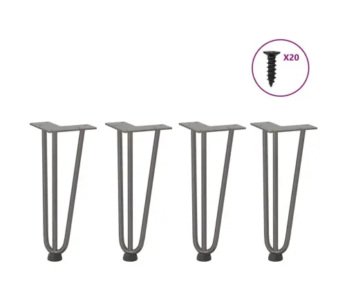 Kavos Staliuko Kojelės, 4 Vnt., Natūralus Plienas, 30 cm Tvirtas Plienas