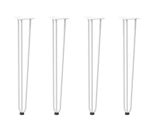 Konsoles Galdiņu Matadatas Kājas, 4 Gab., Konsoles Galdiņš, Balts, 72 Cm, Masīvs Tērauds Vidaxl