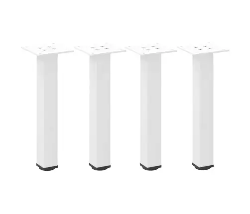 Kafijas Galdiņa Kājas, 4 Gab., Baltas, 30-32 Cm, Tērauds Vidaxl