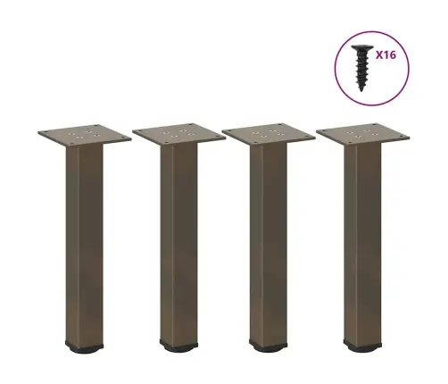 Kafijas Galdiņa Kājas, 4 Gab., Dabīgs Tērauds, 30-32 Cm, Tērauds Vidaxl