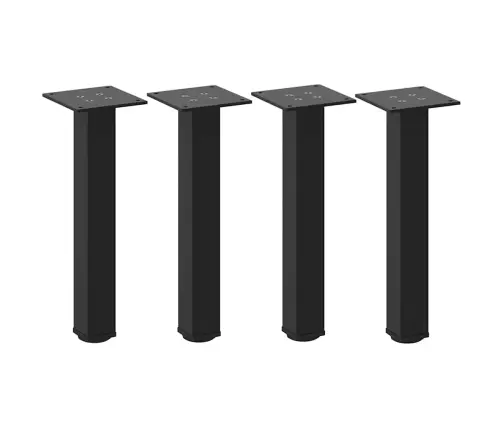 Kohvilaua Jalad 4 Tk Mustad 42–44 Cm Terasest