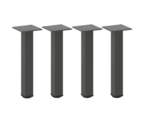 Kafijas Galdiņa Kājas, 4 Gab., Antracīta Krāsa, 42-44 Cm, Tērauds Vidaxl