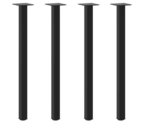 Konsolinio Stalo Kojelės, 4 Vnt., Juodos, 72-74 cm Plienas