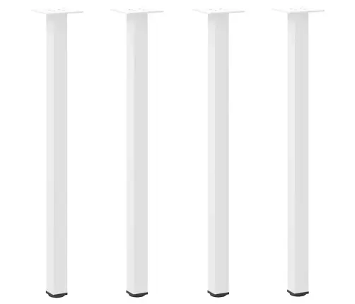 Konsoles Galda Kājas, 4 Gab., Baltas, 72-74 Cm, Tērauds Vidaxl
