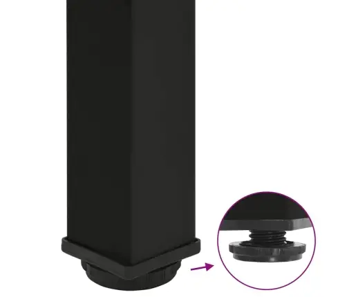 Kavos Staliuko Kojelės, 4 Vnt., Juodos, 30-32 cm Plienas