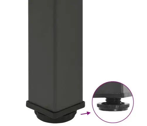 Kafijas Galdiņa Kājas, 4 Gab., Antracīta Krāsa, 30-32 Cm, Tērauds Vidaxl