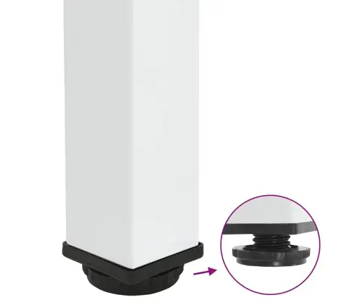 Kohvilaua Jalad 4 Tk Valged 42–44 Cm Terasest