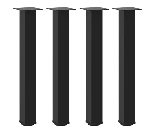 Konsoles Galda Kājas, 4 Gab., Melnas, 72-74 Cm, Tērauds Vidaxl