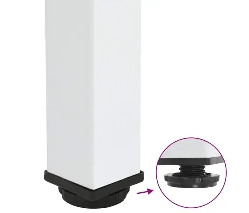 Konsoollaua Jalad 4 Tk Valged 72–74 Cm Terasest