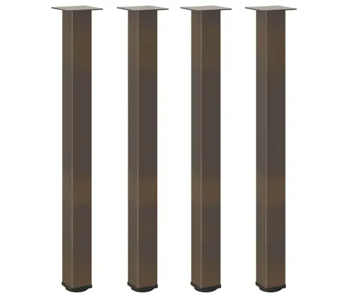Bāra Galda Kājas, 4 Gab., Dabīgs Tērauds, 100-102 Cm, Tērauds Vidaxl