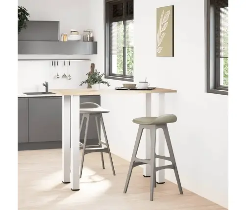 Bāra Galda Kājas, 4 Gab., Baltas, 110-112 Cm, Tērauds Vidaxl