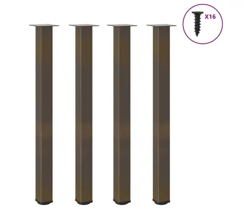 Baro Stalo Kojos, 4 Vnt., Natūralus Plienas, 110–112 cm Plienas