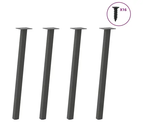 Konsoollaua Jalad 4 Tk, Antratsiithall, 72 cm Teras