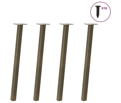 Konsoollaua Jalad 4 Tk, Naturaalne Teras, 72 cm Teras