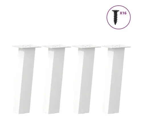 Kohvilaua Jalad 4 Tk Valged 42 Cm Terasest