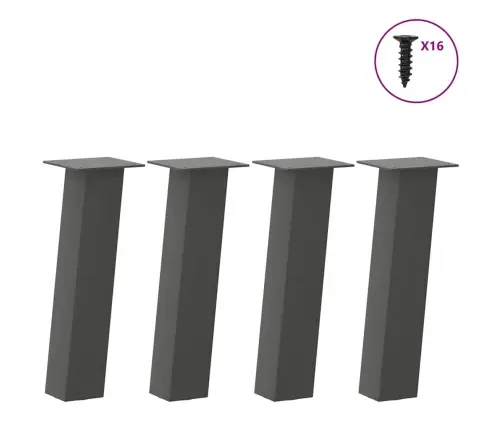 Kohvilaua Jalad 4 Tk, Antratsiithall, 42 cm Teras