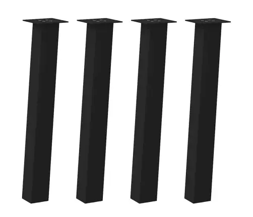Konsoles Galda Kājas, 4 Gab., Melnas, 72 Cm, Tērauds Vidaxl