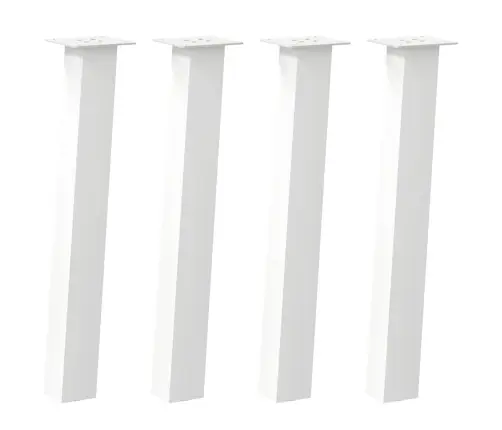 Konsoles Galda Kājas, 4 Gab., Baltas, 72 Cm, Tērauds Vidaxl