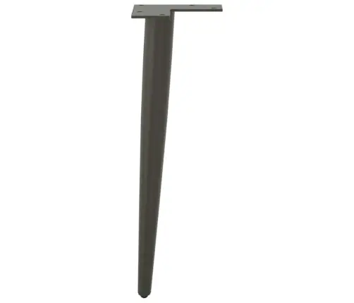 Kafijas Galdiņa Kājas, 4 Gab., Koniskas Formas, Antracīta Krāsa, 30-31 Cm, Tērauds Vidaxl