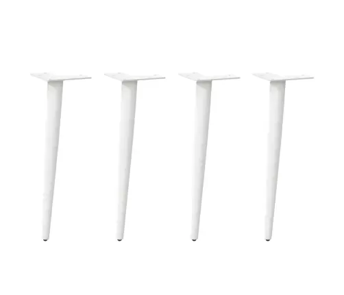 Kavos Staliuko Kojelės, 4 Vnt., Baltos, 42-43 cm Plienas, Kūginės Formos