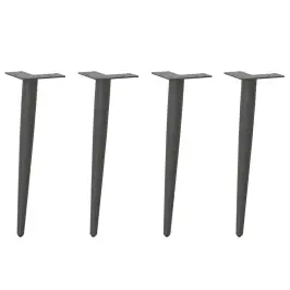 Kafijas Galdiņa Kājas, 4 Gab., Koniskas Formas, Antracīta Krāsa, 42-43 Cm, Tērauds Vidaxl