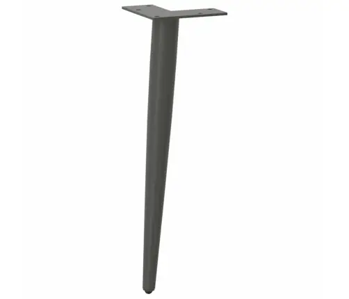 Kafijas Galdiņa Kājas, 4 Gab., Koniskas Formas, Antracīta Krāsa, 42-43 Cm, Tērauds Vidaxl