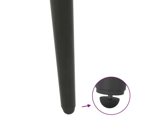Kafijas Galdiņa Kājas, 4 Gab., Koniskas Formas, Antracīta Krāsa, 42-43 Cm, Tērauds Vidaxl