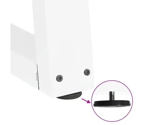 Kafijas Galdiņa Kājas, 2 Gab., V-Veida, Baltas, 30X(30-31,3) Cm, Tērauds Vidaxl