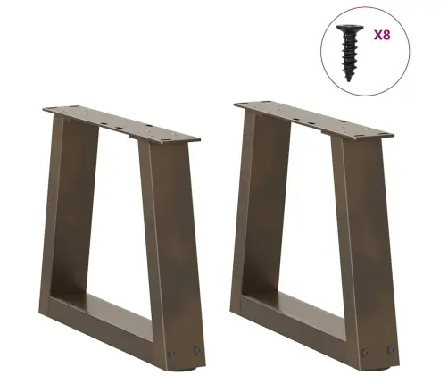Kafijas Galdiņa Kājas, 2 Gab., V-Veida, Dabīgs Tērauds, 30X(30-31,3) Cm Vidaxl