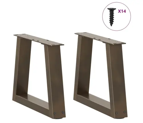 Kohvilaua Jalad V-Kujulised 2 Tk, Naturaalne Teras, 40 X (30–31,3) cm Teras