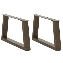 Kafijas Galdiņa Kājas, 2 Gab., V-Veida, Dabīgs Tērauds, 50X(30-31,3) Cm Vidaxl