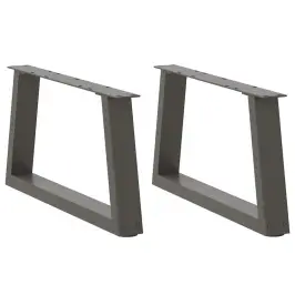 Kafijas Galdiņa Kājas, 2 Gab., V-Veida, Antracīta Krāsā, 60X(30-31,3) Cm, Tērauds Vidaxl