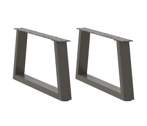 Kafijas Galdiņa Kājas, 2 Gab., V-Veida, Antracīta Krāsā, 60X(30-31,3) Cm, Tērauds Vidaxl