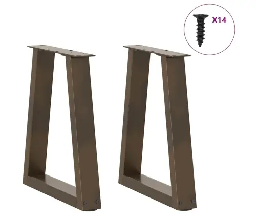 Kohvilaua Jalad V-Kujulised 2 Tk, Naturaalne Teras, 38 X (42–43,3) cm Teras