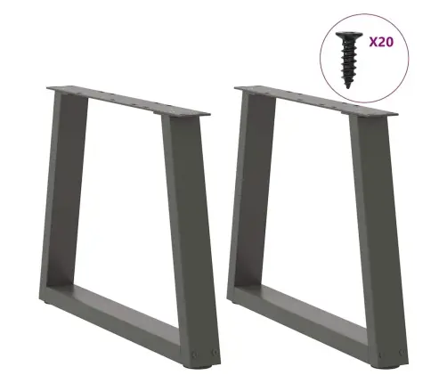 Kavos Staliuko Kojelės, V Formos, 2 Vnt., Antracito Spalvos, 50X(42-43,3) cm Plienas
