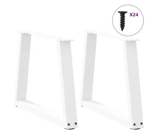 Kavos Staliuko Kojelės, V Formos, 2 Vnt., Baltos, 60X(42-43,3) cm Plienas