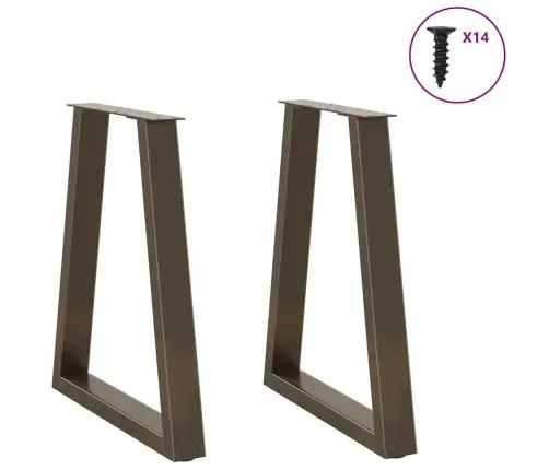 Söögilaua Jalad V-Kujulised 2 Tk, Naturaalne Teras, 50 X (72–73,3) cm Teras