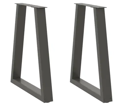 Ēdamgalda Kājas, 2 Gab., V-Veida, Antracīta Krāsā, 60X(72-73,3) Cm, Tērauds Vidaxl