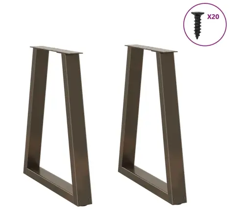 Söögilaua Jalad, V-Kujulised, 2 Tk, Naturaalne Teras, 60 X (72–73,3) cm Teras