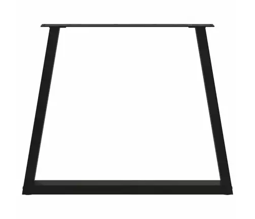 Söögilaua Jalad, V-Kujulised, 2 Tk, Mustad, 70 X (72–73,3) cm Teras