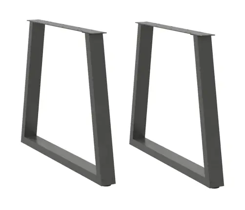 Ēdamgalda Kājas, 2 Gab., V-Veida, Antracīta Krāsā, 70X(72-73,3) Cm, Tērauds Vidaxl