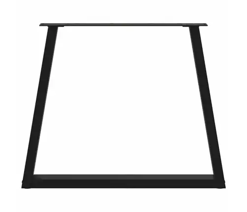 Ēdamgalda Kājas, 2 Gab., V-Veida, Melnas, 80X(72-73,3) Cm, Tērauds Vidaxl