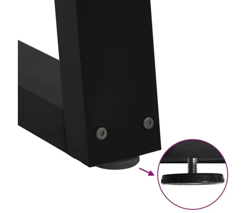 Ēdamgalda Kājas, 2 Gab., V-Veida, Melnas, 80X(72-73,3) Cm, Tērauds Vidaxl