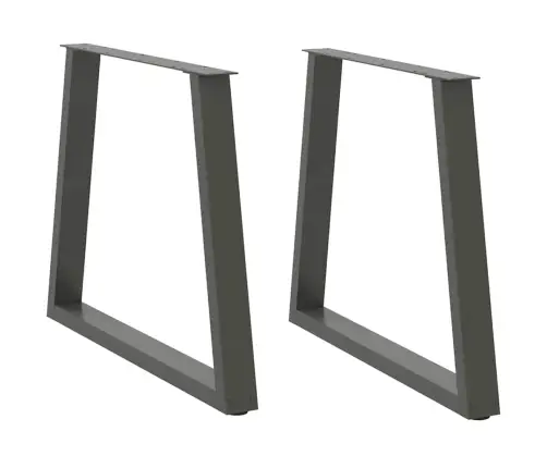 Valgomojo Stalo Kojos, V Formos, 2 Vnt., Antracito Spalvos, 80X(72-73,3) cm Plienas