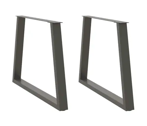Ēdamgalda Kājas, 2 Gab., V-Veida, Antracīta Krāsā, 90X(72-73,3) Cm, Tērauds Vidaxl