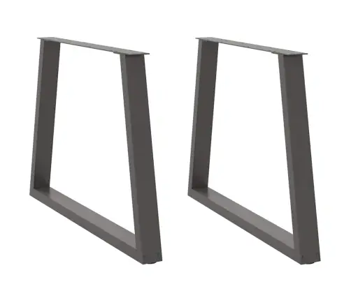 Ēdamgalda Kājas, 2 Gab., V-Veida, Antracīta Krāsā, 100X(72-73,3) Cm, Tērauds Vidaxl