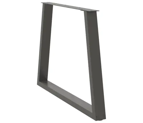 Ēdamgalda Kājas, 2 Gab., V-Veida, Antracīta Krāsā, 100X(72-73,3) Cm, Tērauds Vidaxl