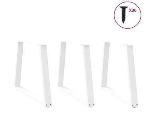 Söögilaua Jalad, V-Kujulised, 3 Tk, Valged, 80 X (72–73,3) cm Teras