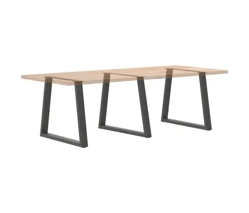 Ēdamgalda Kājas, 3 Gab., V-Veida, Antracīta Krāsā, 80X(72-73,3) Cm, Tērauds Vidaxl